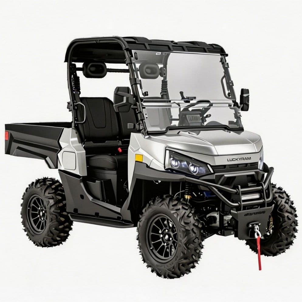 10KW AC Motor 4WD Heavy Duty UTV 73.6V 670kg Altxatzeko ohe elektrikoa