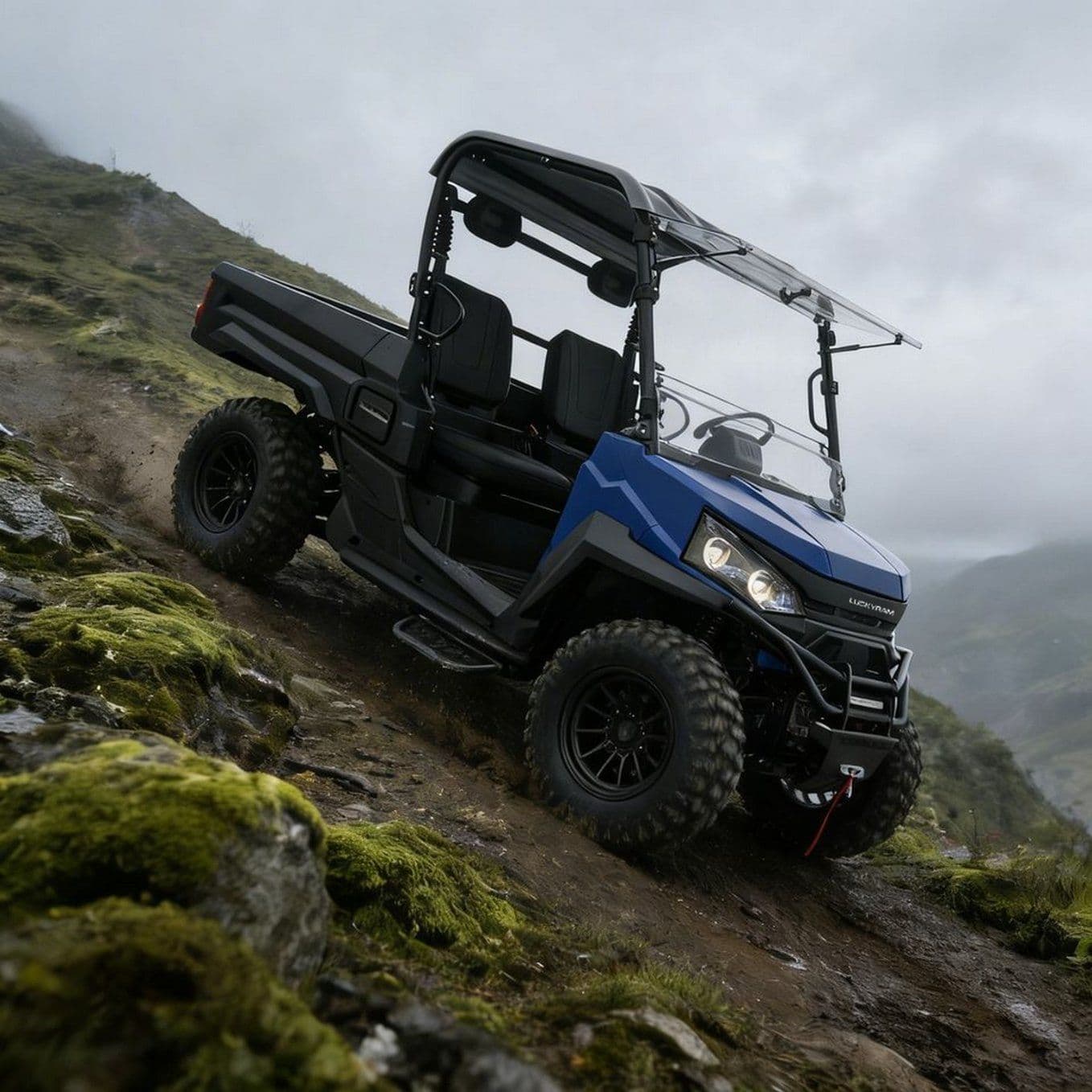 10KW AC Motor 4WD UTV 73.6V 150Ah 670kg Karga 400mm Wading
