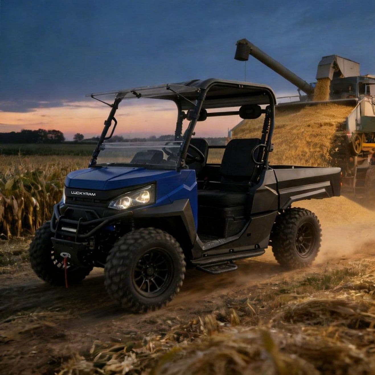 4WD UTV elektrikoa 14 hazbeteko pneumatikoak 1000kg atoia Jabetza mantentzerako
