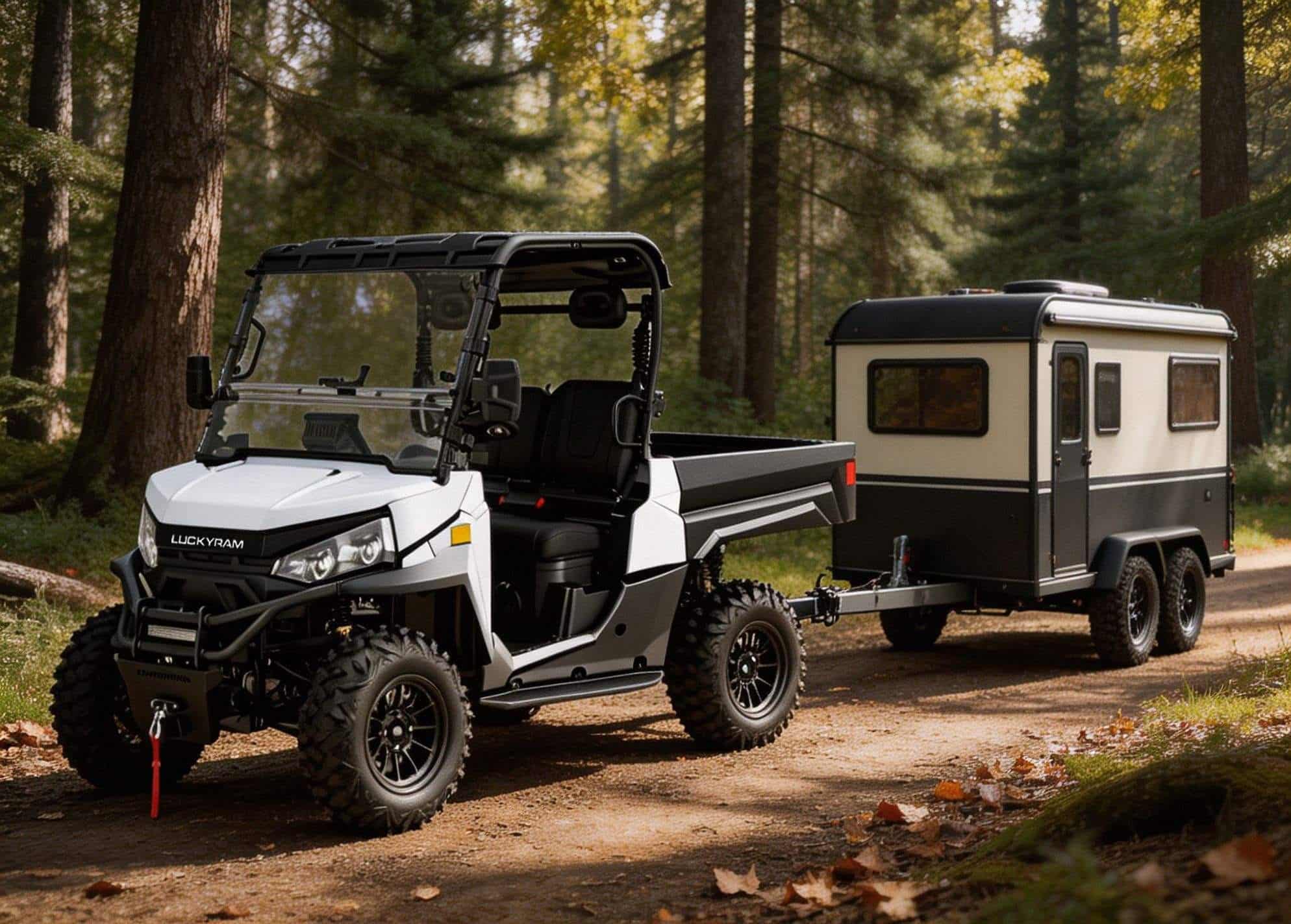 4WD Off Road UTV elektrikoa 73.6V PKE Giltzarik gabeko 20KW Potentzia gailurra 670kg