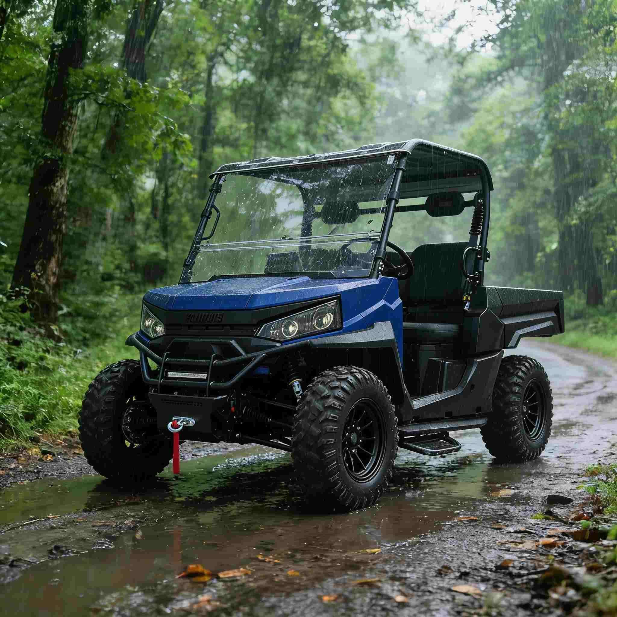 UTV elektrikoa 4WD ehizatzeko 20KW-ko potentzia gailurra 1000kg atoian