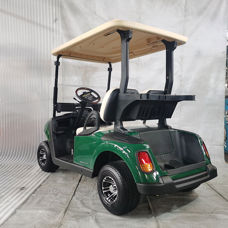 Gama handiko eserleku biko golf-gurdi elektrikoa, litiozko bateriaz hornitua