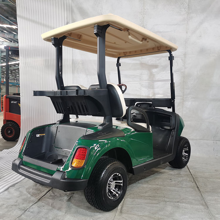 Kolore anitzeko 2 eserlekuko golf-gurdi elektrikoa, litiozko bateriaz hornitua
