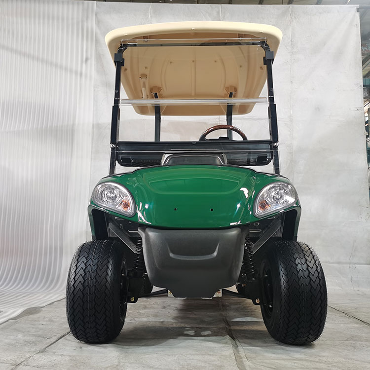 2 eserlekuko golf-gurdi elektriko indartsua, litiozko bateriaz hornitua